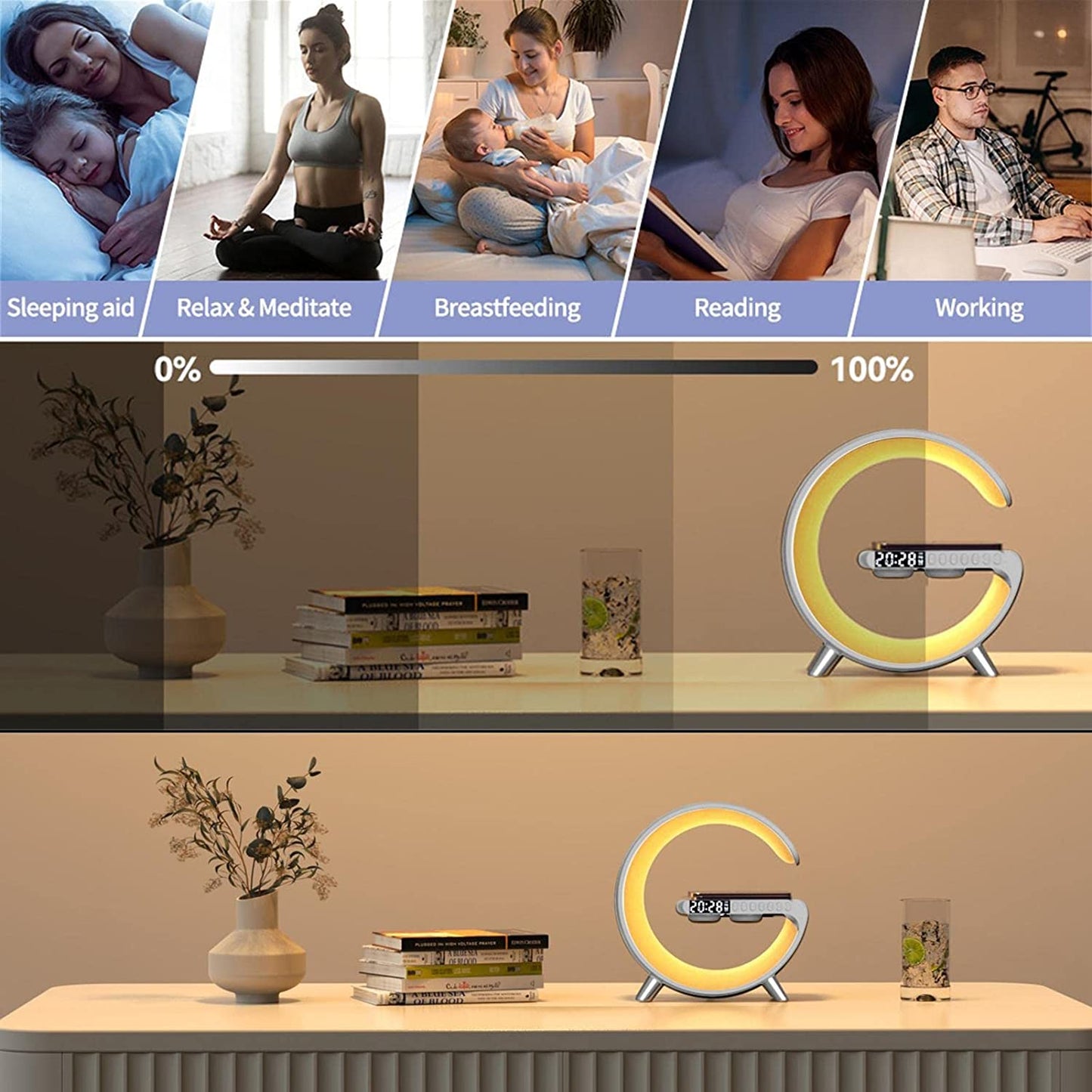 Wireless Charger Lamp – Multifunction LED Desk Light with Wireless Phone Charging